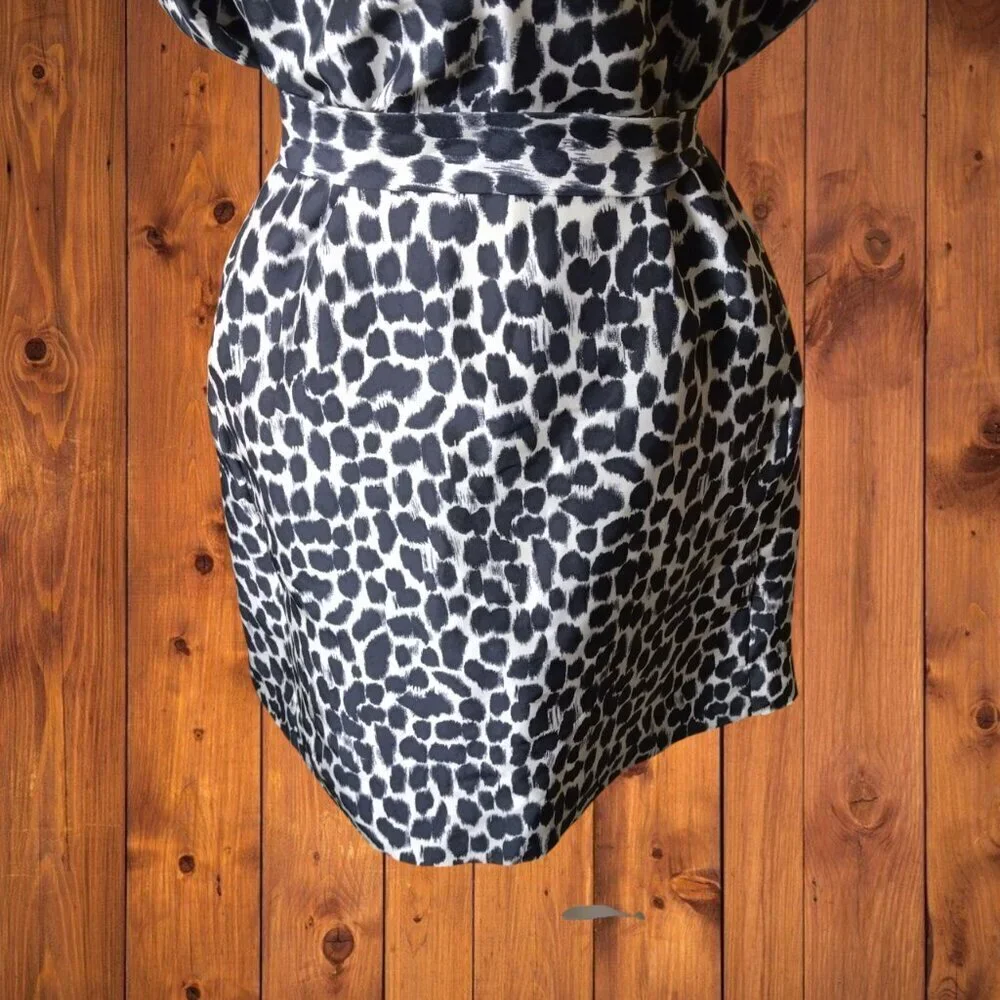 Kate Spade Size 8 Dorothy Silk Leopard Print Cutout Back Belted Dress Classic
